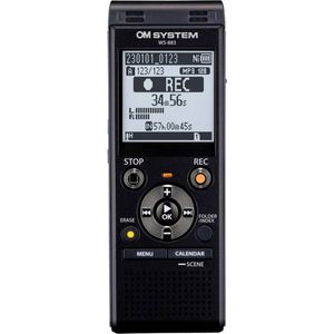 OM SYSTEM WS-883 hoge kwaliteit digitale voicerecorder met ingebouwde stereomicrofoons, Direct USB, spraakbalans, ruisonderdrukking, simpele modus, low-cut-filter, 8 GB geheugen, VCVA