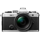 OM SYSTEM OM-3 Systeemcamera - Zilver - 12-45mm f/4.0 Pro