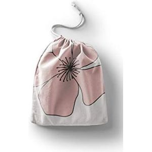 Bonamaison Katoenen zak met trekkoord, boodschappentas, herbruikbaar, milieuvriendelijk, opvouwbaar, grootte: 20 x 30 cm