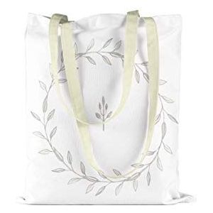 Bonamaison tas, boodschappentas, opvouwbaar, canvas tas met lange handgrepen, afmetingen: 48 x 55 cm
