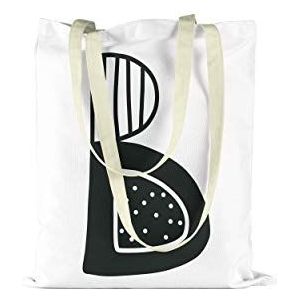 Bonamaison Boodschappentas, opvouwbaar, van zeildoek met lange handgrepen, afmetingen: 48 x 55 cm