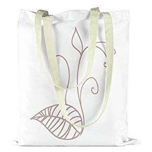 Bonamaison Bedrukte draagtas, herbruikbare boodschappentas, boodschappentas, machinewasbaar, opvouwbaar, canvas tas met handgrepen, maat: 34 x 40 cm
