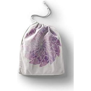 Bonamaison Katoenen zak met trekkoord, boodschappentas, herbruikbaar, milieuvriendelijk, opvouwbaar, grootte: 40 x 50 cm