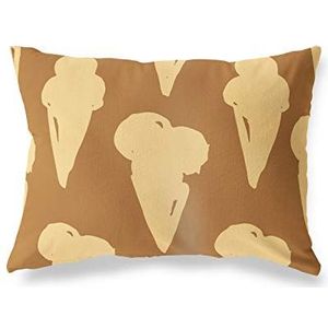 Le Jardin du Lin Housse de coussin décorative tons marron pour lit, voiture, canapé, maison, salon, chambre à coucher, décoration, 45 x 60 cm – Conçu et fabriqué en Turquie