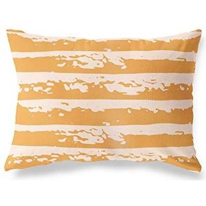 BonaMaison Oranje-Blanc kussenhoes, motief: kussensloop, voor bed, auto, bank, huis, woonkamer, slaapkamer, interieurdecoratie, 35 x 50 cm, ontworpen en vervaardigd in Turkije