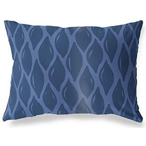 BonaMaison Blauw Decoratieve Kussensloop, Kussenhoezen Bank, Decoratieve Kussenhoesjes, Kussensloop; Sofa, Slaapkamer, Kantoor, Auto 35x50 Cm - Ontworpen en vervaardigd in Turkije