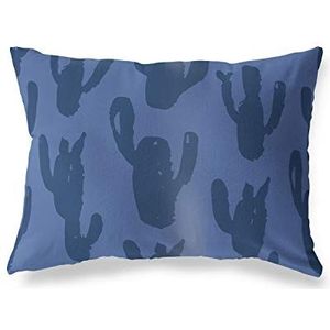 BonaMaison Blauw Decoratieve Kussensloop, Kussenhoezen Bank, Decoratieve Kussenhoesjes, Kussensloop; Sofa, Slaapkamer, Kantoor, Auto 35x50 Cm - Ontworpen en vervaardigd in Turkije