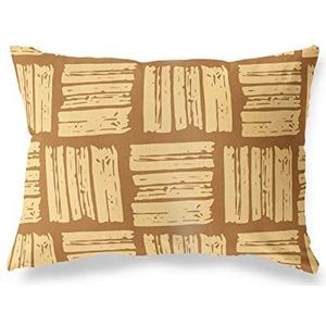 BonaMaison Tons Bruns Housse de Coussin Motif, Taie d'oreiller pour Lit Voiture Canapé Maison Salon Chambre, Décoration D'intérieur, 45x60 Cm - Conçu et Fabriqué en Turquie
