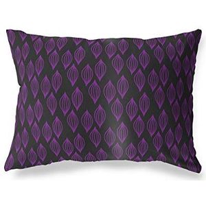 BonaMaison Paars-Zwart Decoratieve Kussensloop, Kussenhoezen Bank, Decoratieve Kussenhoesjes, Kussensloop; Sofa, Slaapkamer, Kantoor, Auto 45x60 Cm - Ontworpen en vervaardigd in Turkije