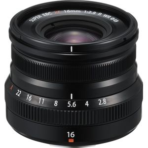 Fujifilm Fujinon XF16mm F/2.8 R WR Lens - Zwart - Compact - Lichtgewicht