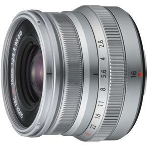 Fujifilm - Fujinon Xf F/2.8 R Wr-lens 16 Mm - Zilver - Compacte Groothoeklens