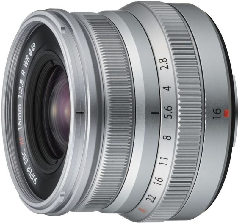 Fujifilm - Fujinon Xf F/2.8 R Wr-lens 16 Mm - Zilver - Compacte Groothoeklens