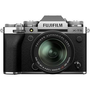 Fujifilm X-T5 systeemcamera Zilver + XF 18-55mm f/2.8-4.0 R LM Zwart