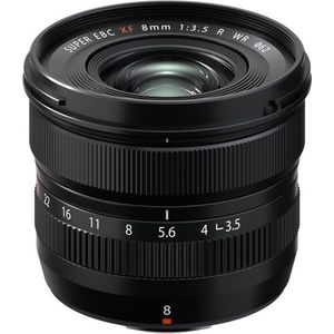 Fujifilm - Fujinon XF8mm F/3.5 R WR - Ultragroothoeklens - Zwart - Geschikt voor Vloggen