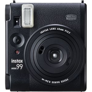 instax 99 mini-instant camera met kleureffect en helderheidsregeling, landschap/normaal/macro-modi en een handmatige vignetschakelaar, gebruikt een apart verkrijgbare instax mini-film