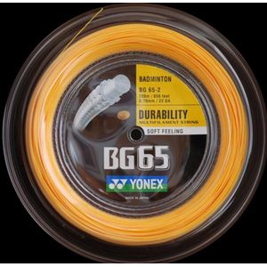 Yonex BG65  badmintonsnaren - 200m - oranje - duurzaam