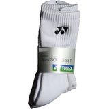 Yonex Sportsokken Basic Socks Katoen Wit 3 Paar