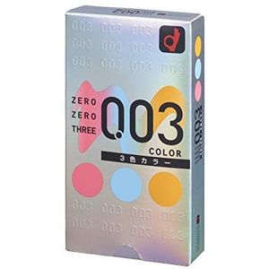 Okamoto 003 0,03 mm latex 3 Color Assortment Condom (Japan Import) 12 stuks