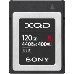 Sony 120 GB 128 GB pre formaat 5x TOUGH XQD Flash-geheugenkaart - Hoge snelheid G-serie Lees 440 MB/s en schrijf 400 MB/s - QDG120F