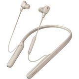 Sony WI-1000XM2 draadloze Bluetooth Hi-Res in-ear hoofdtelefoon (ruisonderdrukking, headset, handsfree, Amazon Alexa, 10 uur batterij, nekband-stijl, headset met microfoon voor telefoon en pc) zilver