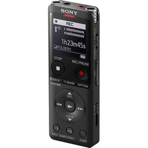 Sony ICD-UX570B Digitaal dicteerapparaat (OLED-display, 4GB geheugen, Micro SD) zwart