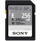 Sony SF-E Series UHS-II U3 V60 digitale SDHC-geheugenkaart (256 GB, 270 MB/s, 120 MB/s, SFE256, SF-E256)