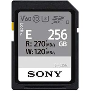 Sony SF-E Series UHS-II U3 V60 digitale SDHC-geheugenkaart (256 GB, 270 MB/s, 120 MB/s, SFE256, SF-E256)