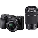 Sony α 6100 + 16-50mm + 55-210mm MILC 24,2 MP CMOS 6000 x 40000 Pixels Zwart
