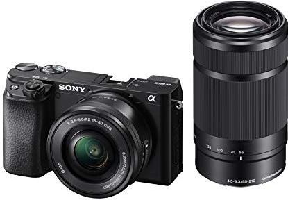 Sony α 6100 + 16-50mm + 55-210mm MILC 24,2 MP CMOS 6000 x 40000 Pixels Zwart