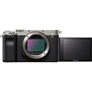 Sony Alpha 7 C | Fullframe spiegelloze camera met verwisselbare lens (Compact en lichtgewicht, Real-time autofocus, 24.2 megapixels, 5-assige beeldstabilisatie, grote batterijcapaciteit) - Zilver