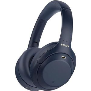 Sony WH1000XM4 draadloze hoofdtelefoon met ruisonderdrukking (Bluetooth, adaptief geluid, DSEE Extreme processor, Alexa en Google Assistant, 30 h accu) - Blauw