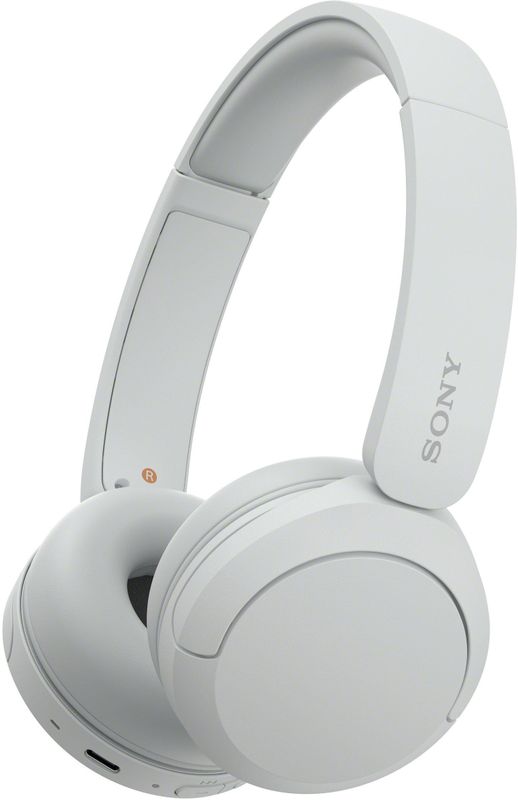 Sony WH-CH520 draadloze Bluetooth-hoofdtelefoon - tot 50 uur batterijduur met snel opladen, on-ear stijl - wit