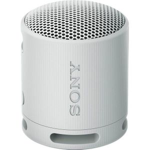 Sony SRS-XB100 Bluetooth-luidspreker, licht, compact, waterdicht en stofdicht IP67, tot 16 uur accu, aanpasbare band, lichtgrijs