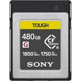 Sony CEB-G480T Compact Flash Express Tough geheugenkaart, 480 GB, schrijven met 1750 MB/s, perfect voor RAW-opnames en 4K-video's met hoge bitsnelheid