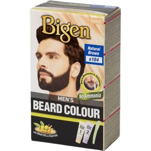 Bigen Men's Beard Colour Natural Brown 104