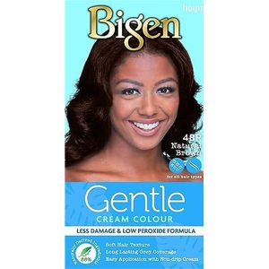 Bigen Gentle Cream Colour | Geen ammoniak en Minder schade | 88% natuurlijk ingrediënten - 4BR Natural Brown