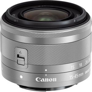 Canon EF-M 15-45mm f/3.5-6.3 IS STM-lens – zilver