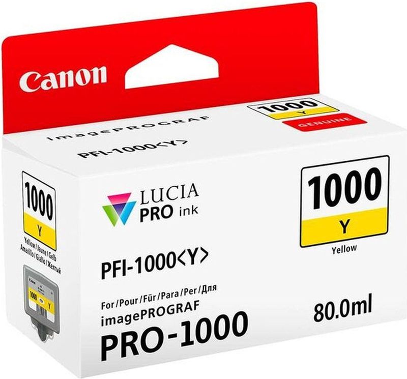 Canon - PFI-1000Y - Inktcartridge - Geel - 80 ml
