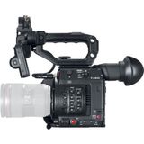 Canon EOS C200 EF-mount Cinema Camera with grip, viewfinder and monitor