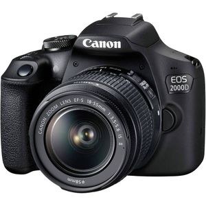 Canon EOS 2000D Zwart - 24,1 MP - DSLR Camerakit