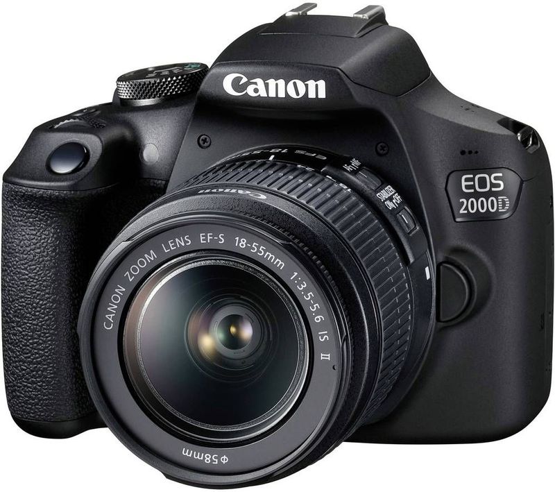 Canon EOS 2000D Zwart - 24,1 MP - DSLR Camerakit