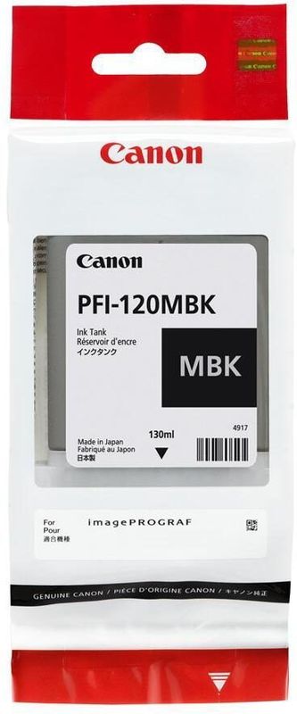 Original Ink Cartridge Canon PFI-120 MBK Black Matte back