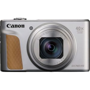 Canon PowerShot SX740 HS - Digitalkamera - kompakt - 20,3 MP - 4K / 30 fps - 40x optischer Zoom - drahtloses Netzwerk, Bluetooth - silber