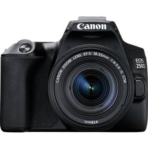 Canon - Eos 250d - Digitale Reflexcamera - Zwart - Inclusief 18-55 mm Lens