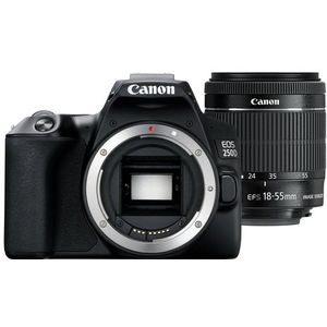 Canon - Eos 250d - Digitale Reflexcamera - Zwart - Inclusief 18-55 mm Lens