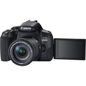 Canon EOS 850D + EF-S 18-55mm F/4-5.6 IS STM Zwart