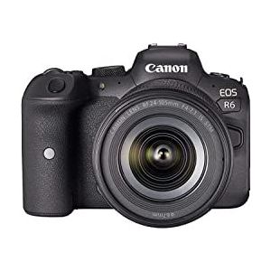 Canon EOS R6 Systeemcamera, Behuizing Met Lens RF 24-105 mm F4-7.1 IS STM, Spiegelloos, 20,1 MP, 4K UHD, 5-Assige Beeldstabilisator, 7,5 cm Vari-Angle LCD II, Zwart