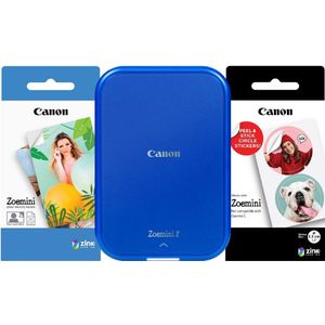 Canon - Zoemini 2 Mini-Sofortfotodrucker Marineblau, inklusive Hülle und Papier