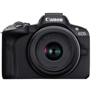 Canon - EOS R50 - Compactcamera - Zwart - 24.2 MP - Inclusief Accu en Oplader