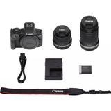 Canon - EOS R100 - Compactcamera - Zwart - Inclusief RF-S 18-45mm en 55-210mm